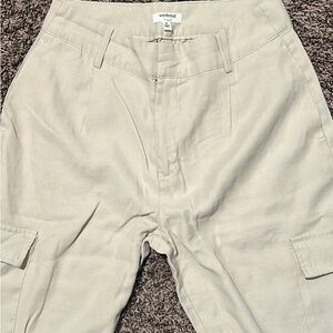 Weekend Beige Cargo-Style Pants